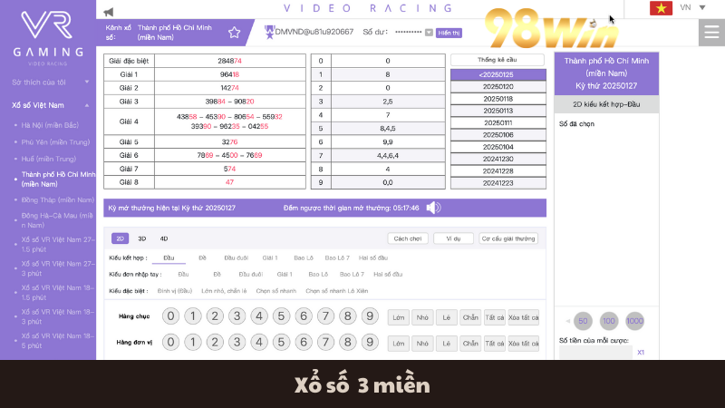 Xổ số 3 miền